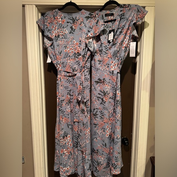 Pictures do not do justice! NWT Stunning ANGEL EYE, NY grey wrap dress $124.99 - Picture 3 of 5